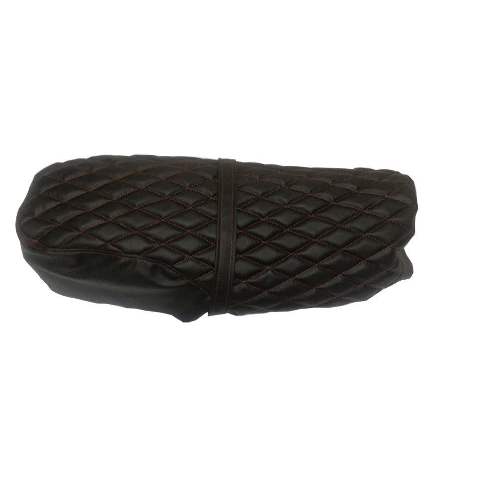 Capa Do Banco Café Racer Diamante Preta Xadrez Com Cinta Cb 400/450/Cg 125 82 Bolinha/Cg 125 83 a 89/Ml 125 83 a 89