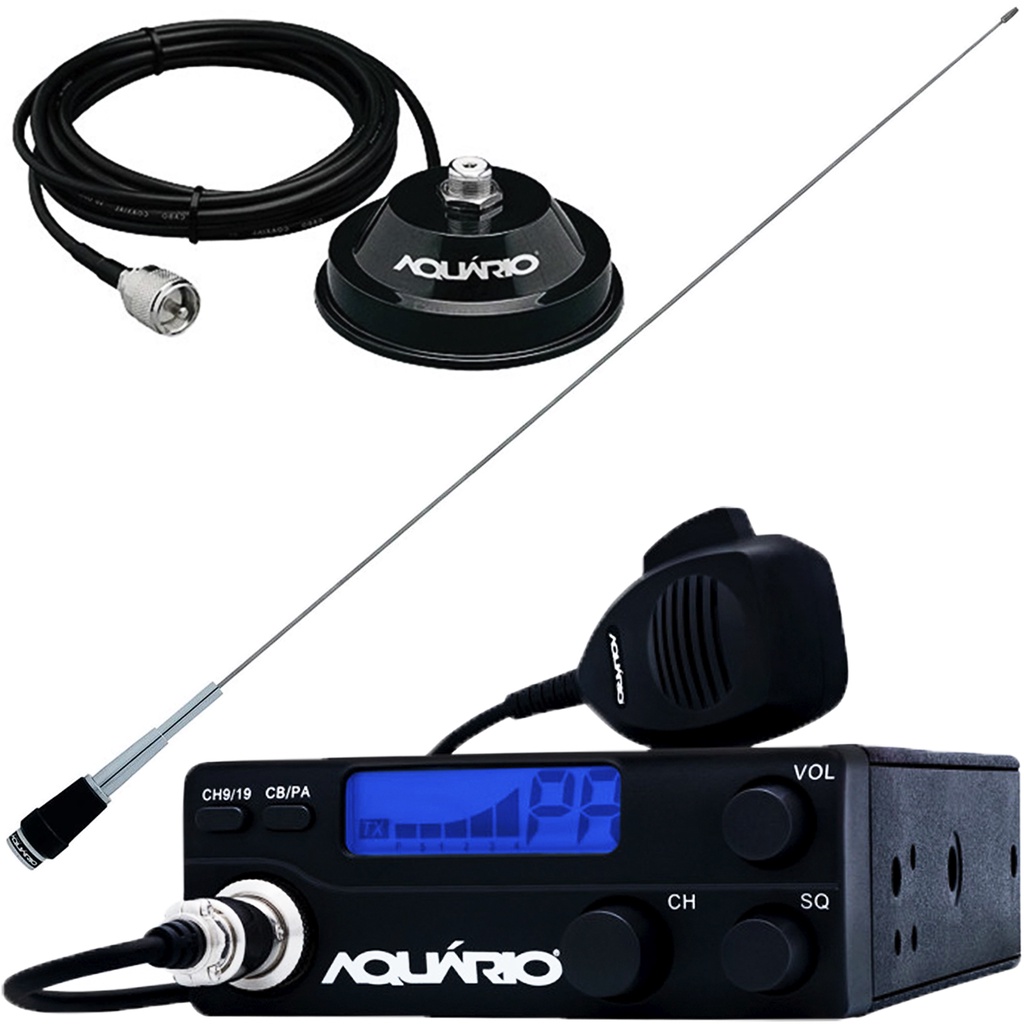 Radio Móvel Px 40 Canais RP-40 Antena 1,62 metros B-2070 Suporte Magnético com Cabo 4 metros M-700K