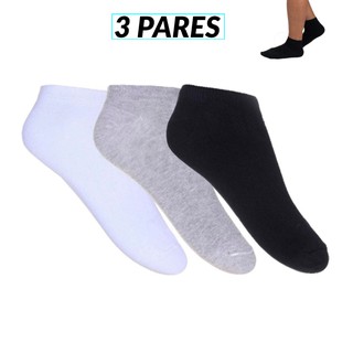Kit 3 Pares Meia Soquete Cano Curto Lisas Feminina Masculina Unissex Conforto
