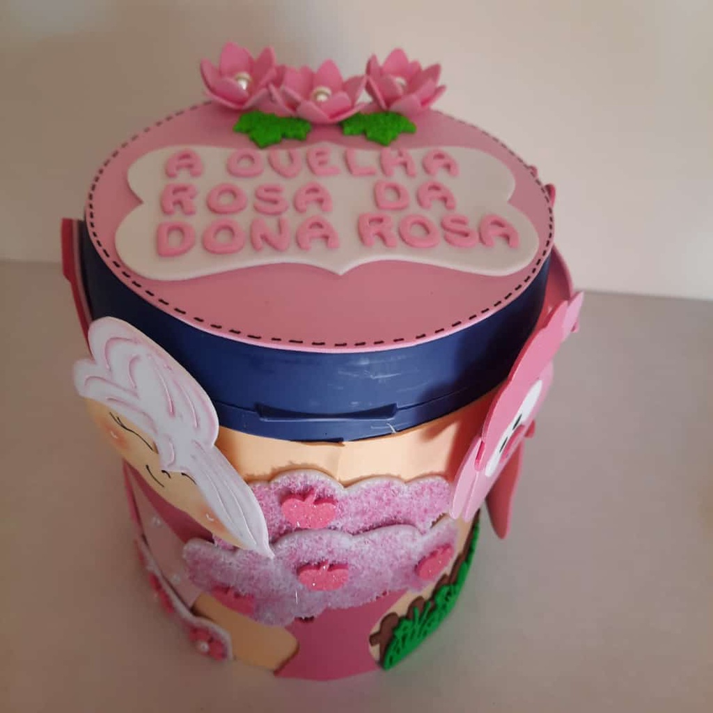 História na Lata - A ovelha rosa da Dona Rosa - eva - recurso pedagógico - educação infantil