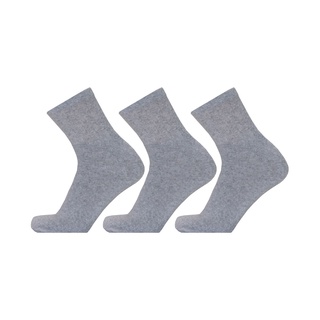Kit 12 Pares Meia Cano Médio Cinza Masculina M12