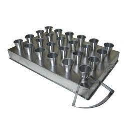 Forma Para Pizza Cone Aluminio  24 Cones 13cm  60x40x7cm - Walpan