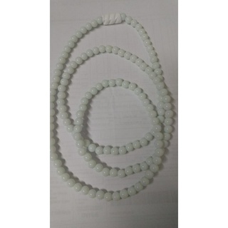 Guia Fio Colar Oxalá porcelana branca 60cm umbanda candomble