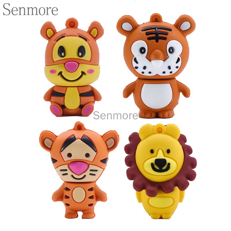 Desenho Animal Pendrive 128GB Tiger Cute Tigger 1GB 8GB 16GB 32GB 64GB 128GB Grande Capaci...