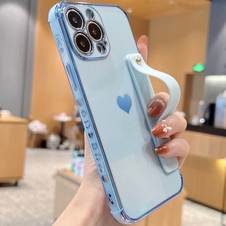 Compatível Para iPhone14 13 12 11 Pro Max Mini 14 Plus Capa Revestimento Lateral Amor Pulseira Suporte Luxuoso Alta Qualidade iPhone Xs Xr 7 8 Se 2020