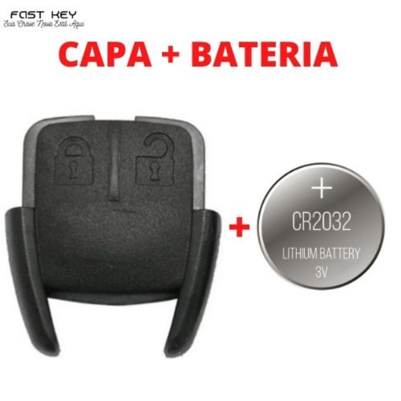 Capa Frontal Para Chave Gm Astra Corsa Celta Prisma Agile Vectra + Bateria