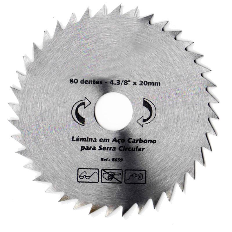 Serra Circular 4.3/8 Pol HSS para Madeira  80 Dentes Evald/Brasfort em Oferta na Shopee