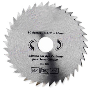 Serra Circular 4.3/8 Pol HSS para Madeira  80 Dentes Evald/Brasfort em Oferta na Shopee