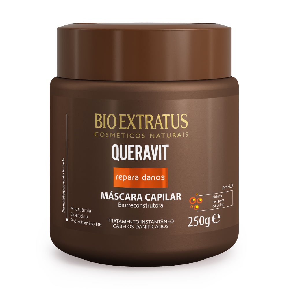 Máscara de Hidratação Queravit Biorreconstrutora Bio Extratus 250g ...