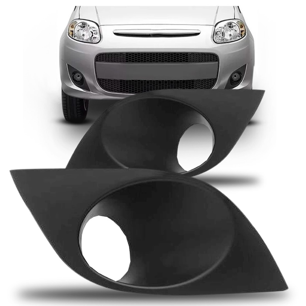 Par Moldura Milha Palio Attractive 2012 a 2014 Cinza Com Furo em Oferta na Shopee