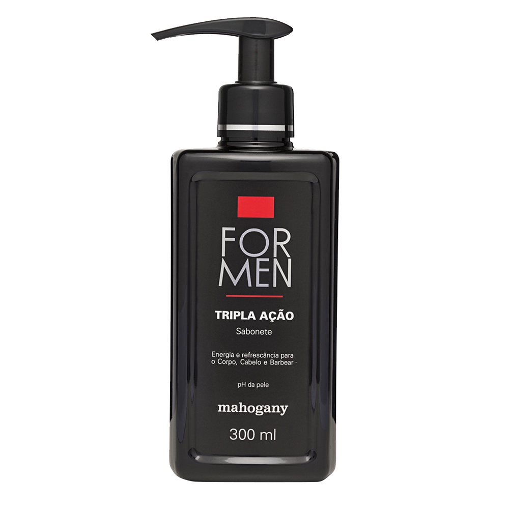 Mahogany Sabonete Tripla Acao For Men 300ml em Oferta na Shopee