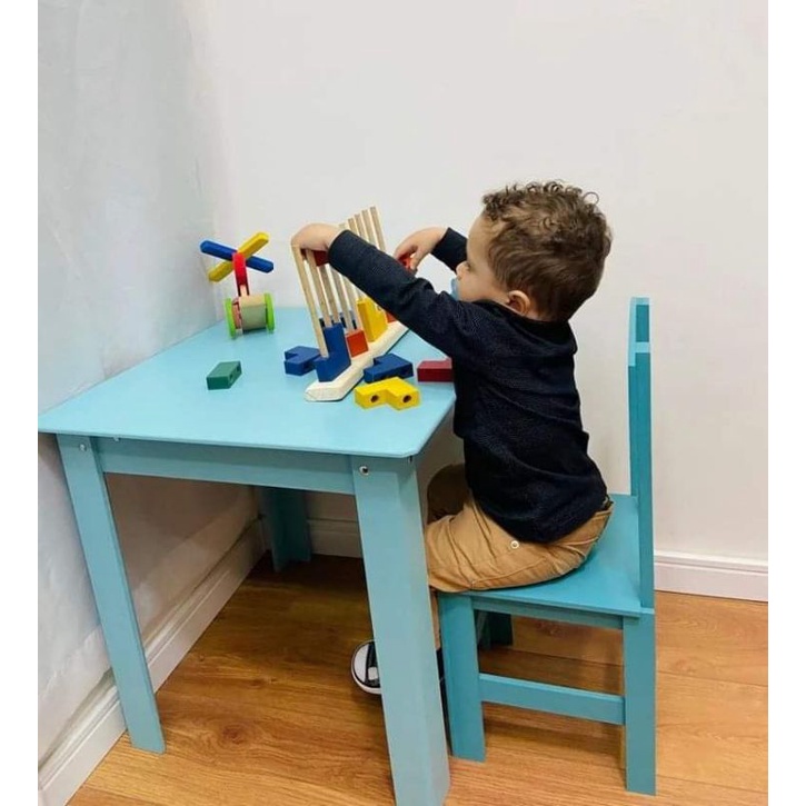 Mesa Mesinha infantil didática MDF com 1 cadeira