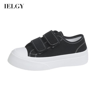IELGY Clássico Sapatos Brancos De Lona De Fundo Grosso Feminino Respirável Combina Com Tudo