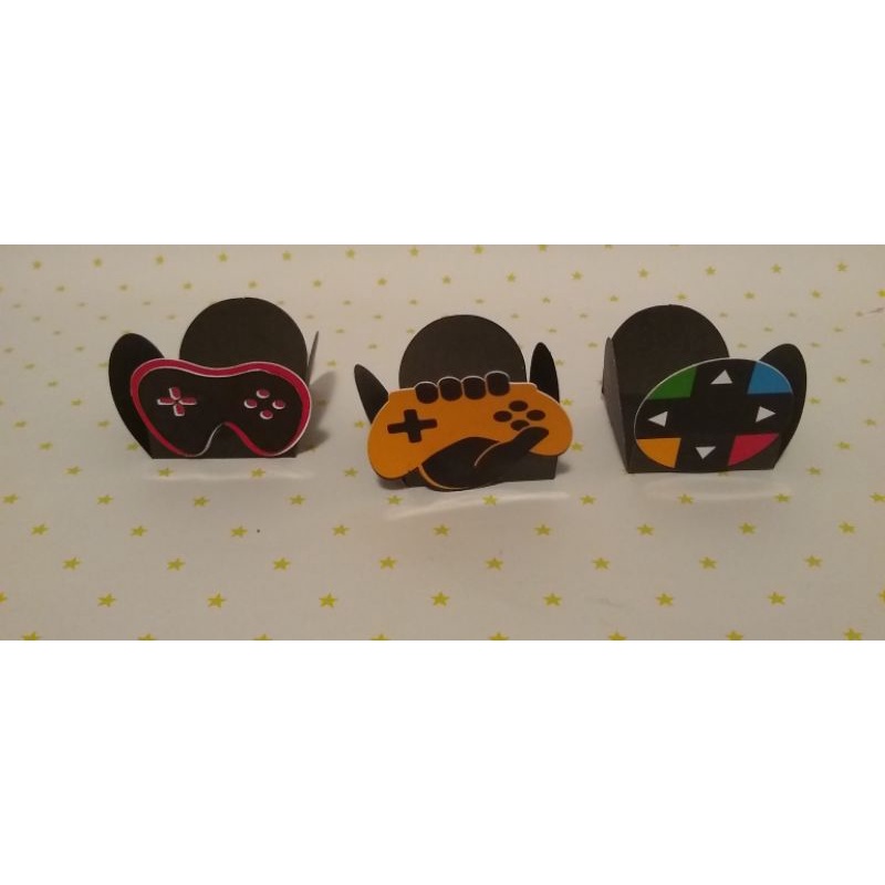 forminha de doce vídeo game papelaria personalizada festa vídeo game 20unidades