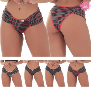 Kit 5 Tangas Pala Micro Listra Lingerie em Oferta na Shopee