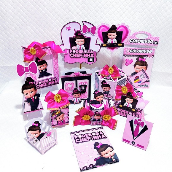 kit festa infantil lembrancinha para aniversário Caixinhas Personalizadas A Poderosa Chefinha 2