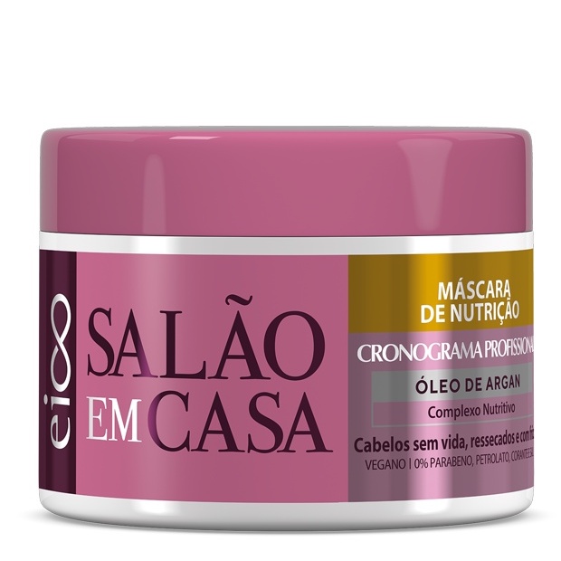 Eico Máscara Nutrição Salão Em Casa Cronograma Óleo de Argan Cabelos Ressacados Opacos 270g em Oferta na Shopee