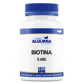 Biotina 5 Mg 120 Cápsulas - Aumento Da Disposição