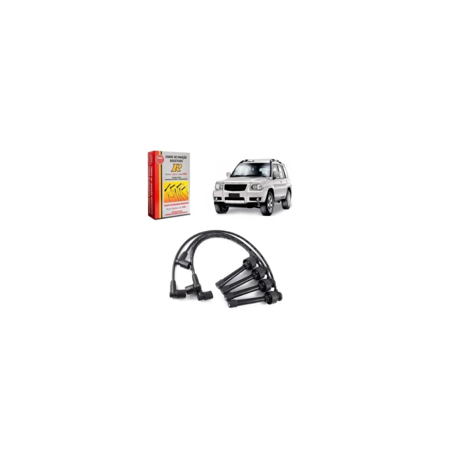 Jogo de cabo de ignição Pajero Tr4 16v Flex