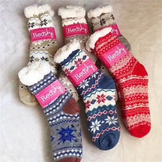 Meia Terminca Peruana Forrada com lã Feminina e Masculina Antiderrapante Adulta Cano Alto Frio Inverno Peluciana Pelinho Super Quente