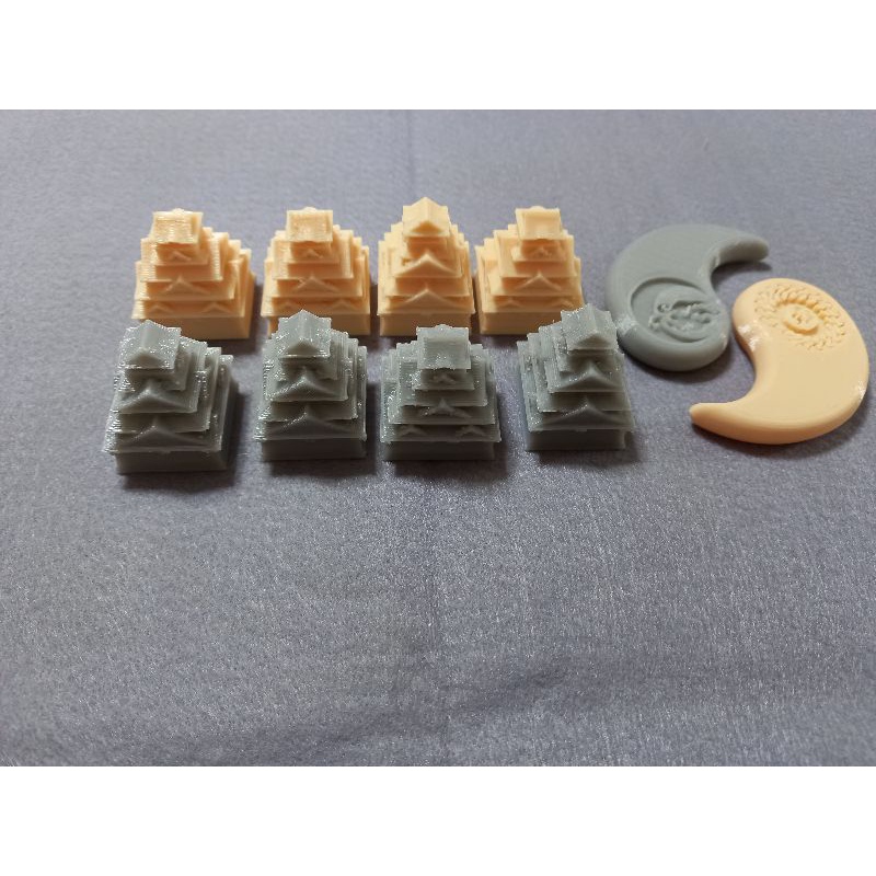 Rising Sun - Expansão Sol e Lua - Kit Premium Fortalezas e Aliança - Impressão 3d