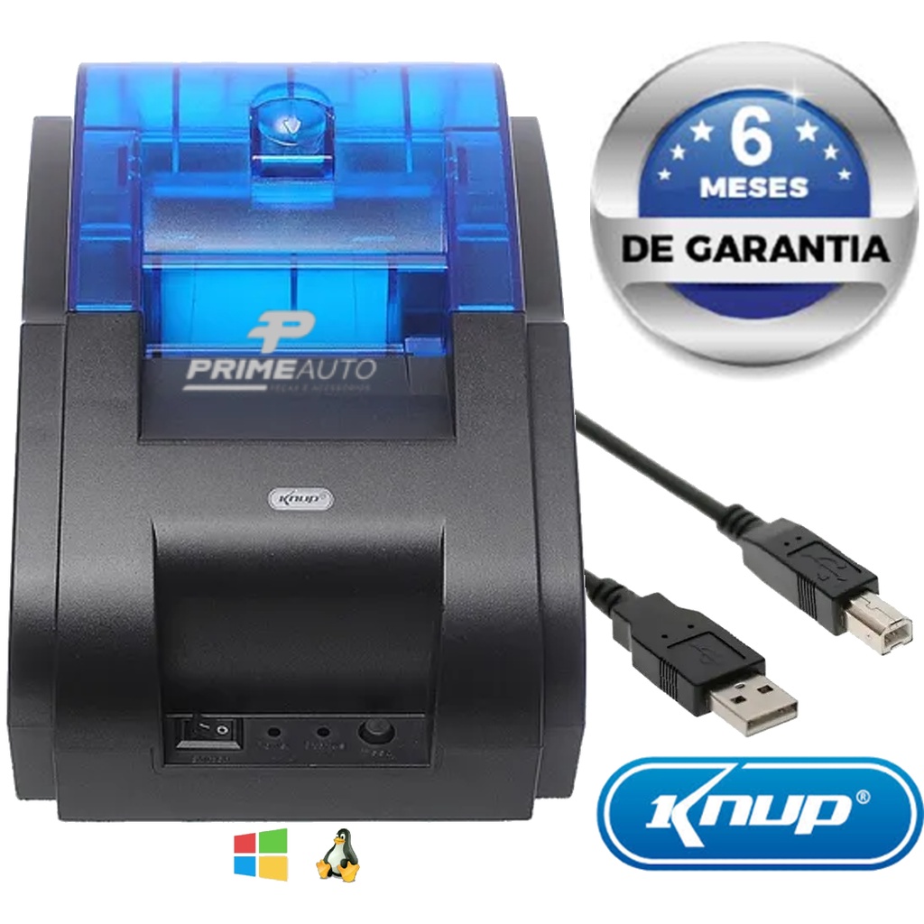 Mini Impressora Térmica 58MM Cupom Senha Comanda USB para Pc Notebook Pos Knup KP 1029