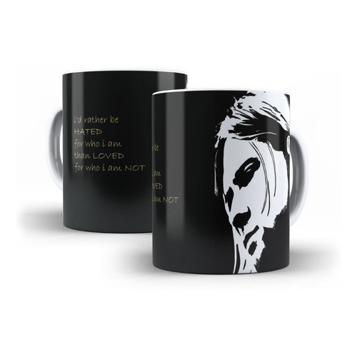 Caneca Branca de Cerâmica Nirvana Rock Kurt Cobain Cris Dave Mod 03
