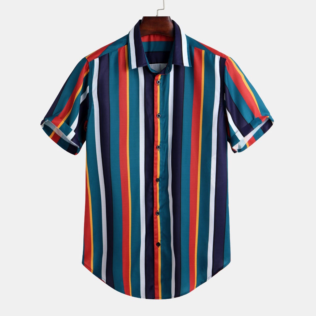 camisa botao listrada masculina