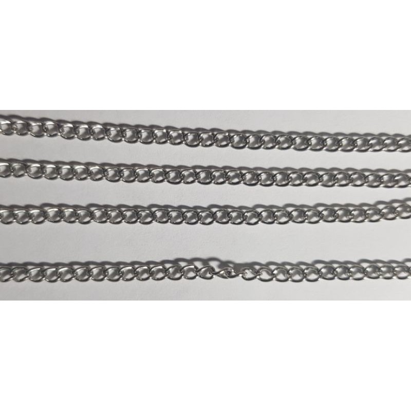 Corrente de ferro cor prata 2mm 1metro. em Oferta na Shopee