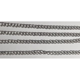 Corrente de ferro cor prata 2mm 1metro.