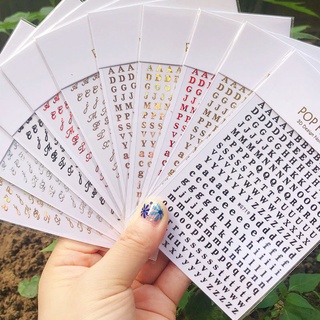 Decalques Para Unhas Auto-Adesivas Com Letras Do Alfabeto Inglês Número 3D Aplique，de letras de arte acessórios para unhas