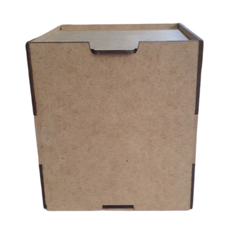 Caixa  Lisa Para Colocar Caneca MDF 12x12x12 cm