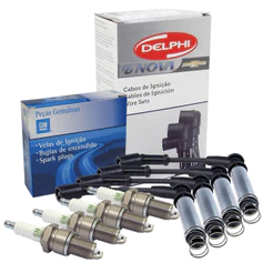 Kit Cabos Velas Ignicao 1.4 Flex Onix 2013 14 15 16 17 18 19