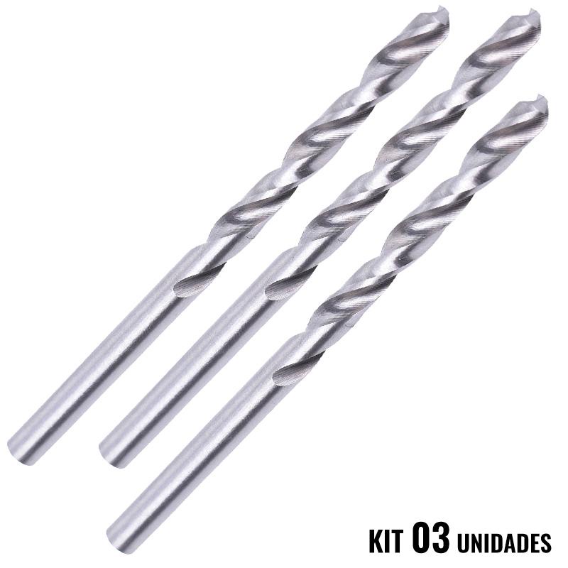 Broca Aço Rápido HSS 1/4 POL PointTeQ Kit 03 Unidades BOSCH