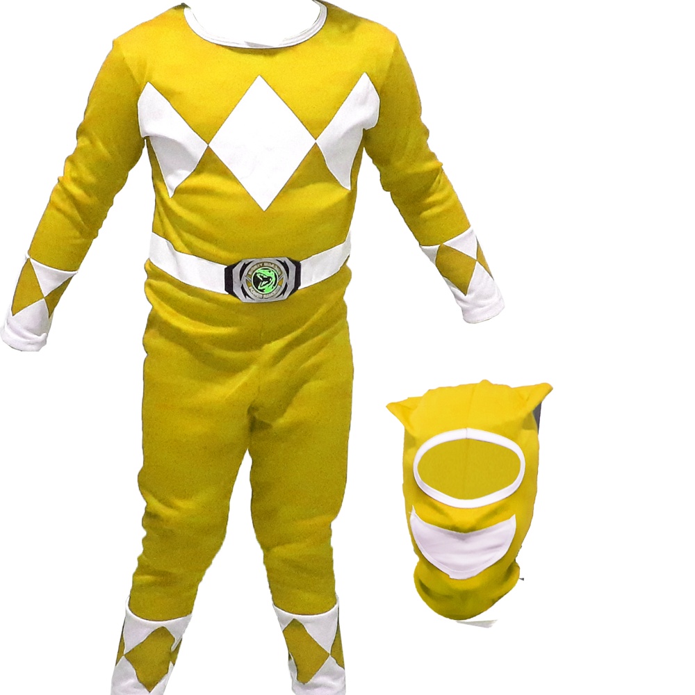 Fantasia Infantil Roupa Power Rangers Amarelo Shopee Brasil