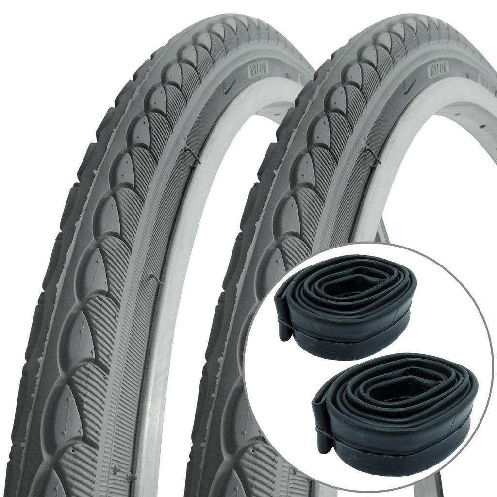 Kit 2 Pneus Cadeira de Rodas WD 24x1 3/8 (37-540) Cinza e 2 Câmaras