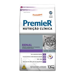 Ração Premier Nutrição Clínica Renal para Gatos Adultos - 1,5Kg