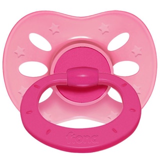 Chupeta De Bebê Infantil Com Bico de Silicone Redondo A Partir dos 6 Meses Tam 2 Rosa Fiona