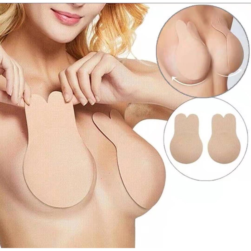 Sutiã Soutien Mágico Adesivo  Levanta Seio Invisível Não Cai Bege- 5 5 5 em Oferta na Shopee