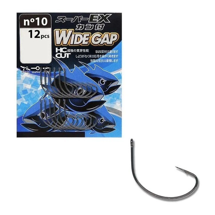 Anzol Para Pesca Wide Gap V-fox Nº10 12 Anzóis Aço Carbono