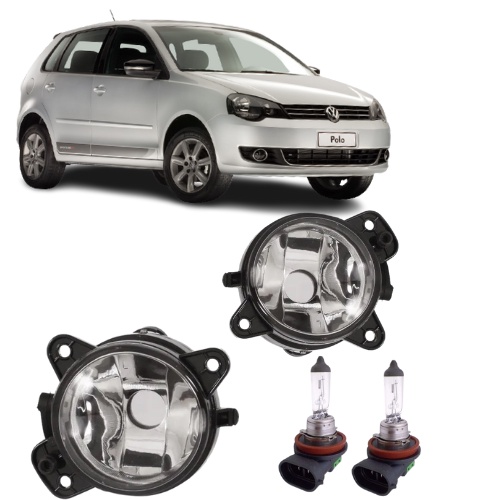 Par Farol Milha Volkswagen Polo 07 08 09 10 11 12 + Lâmpada em Oferta na Shopee