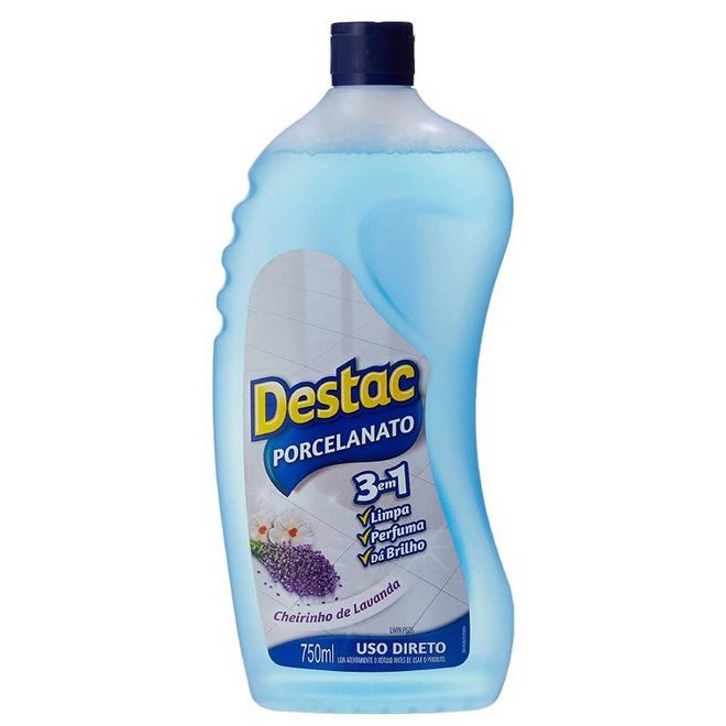 Limpador Pisos Porcelanato Destac Lavanda 3 em 1 750ml | Shopee Brasil