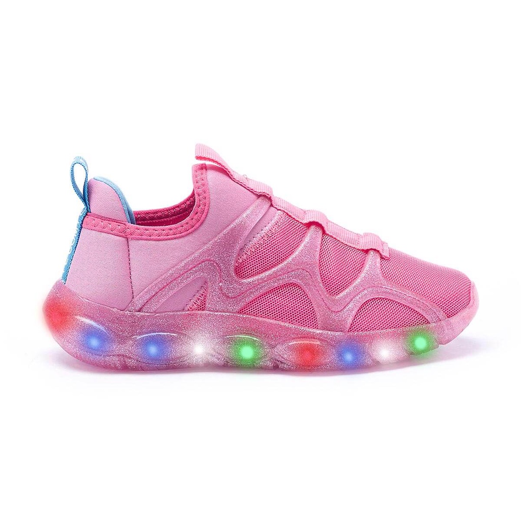 Tênis Infantil Feminino Bubble Led com Luzinha Led Menina
