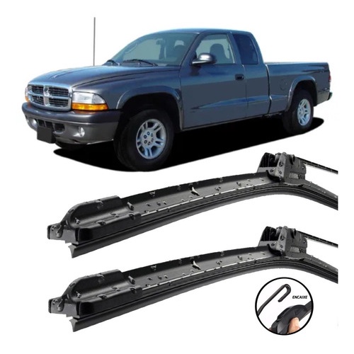 Palhetas Limpador Parabrisa Silicone Dodge Dakota