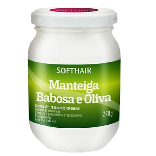 Manteiga Babosa E Oliva 220ml Soft Hair Nutre E Hidrata