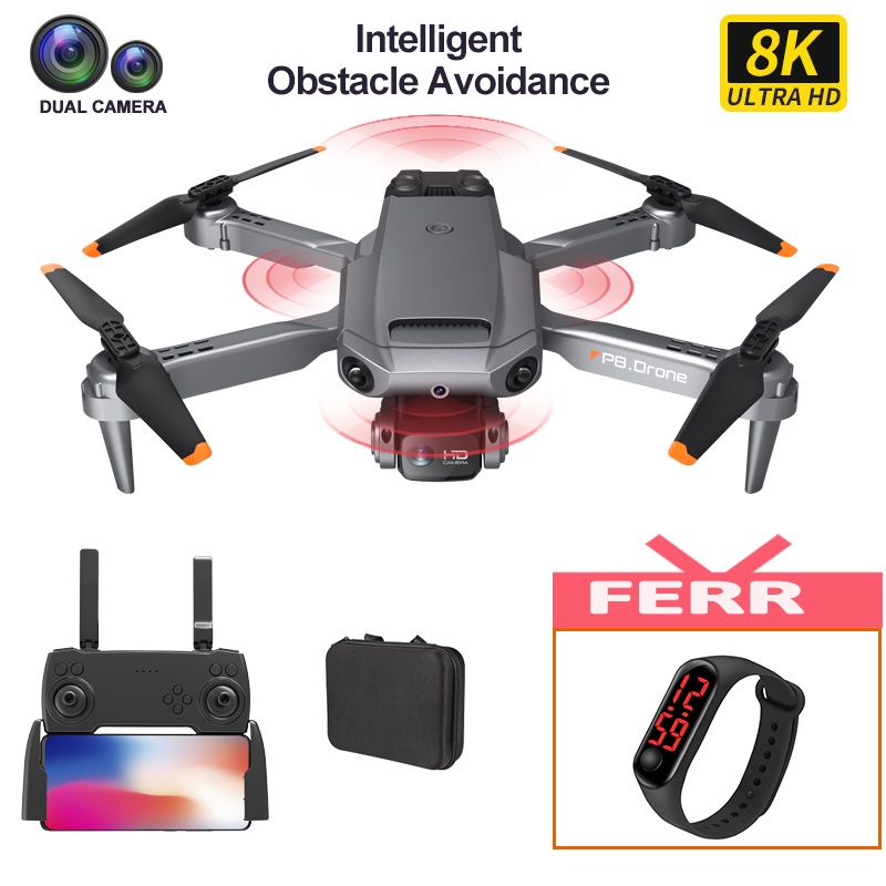 Drone Profissional HK-69PRO 8K Com Câmera Hd Dobrável Wifi Quad-Axis Modo De Retenção Dupla