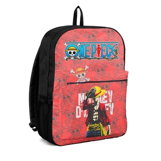 Mochila Escolar Bolsa Anime One Piece Luffy Monkey Pirata Caveira