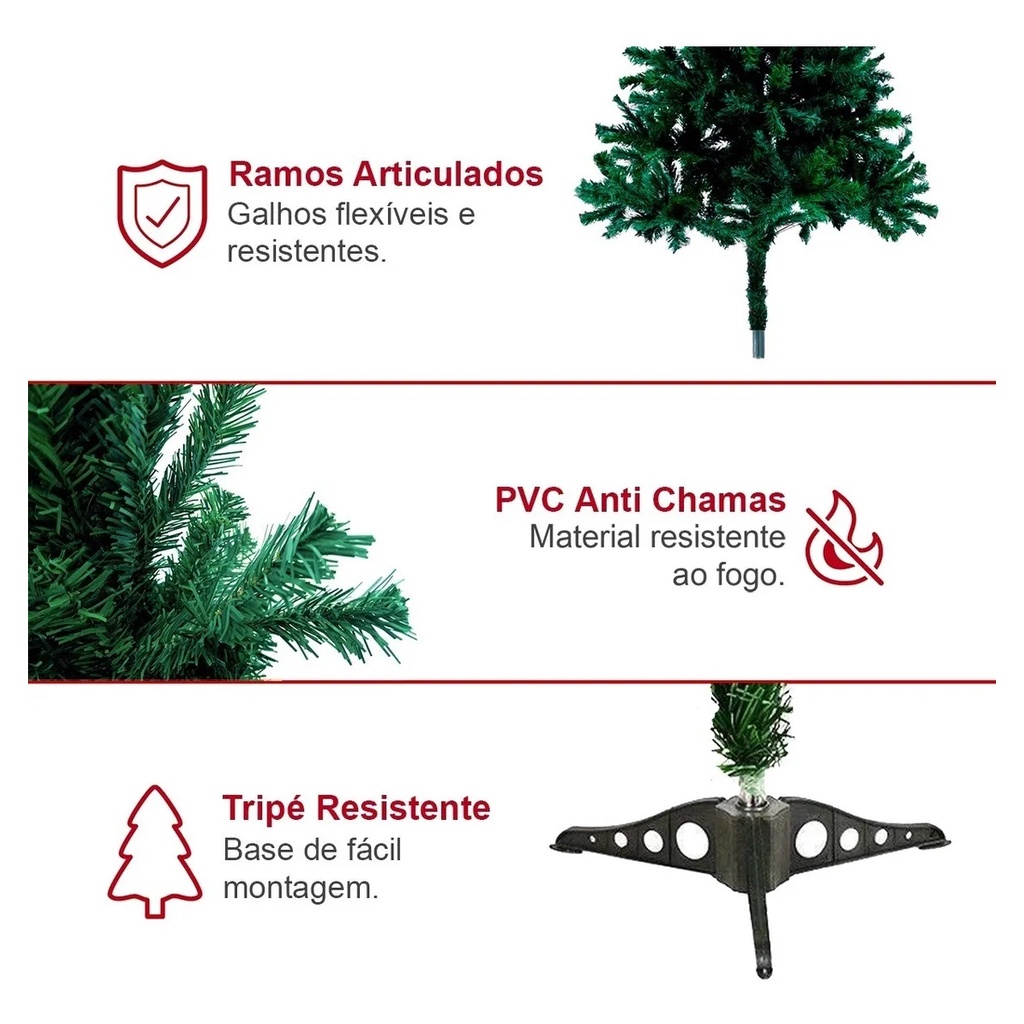 Árvore De Natal 600 Galhos C/ 240cm Altura Pinheiro Canadense - CX10240A |  Shopee Brasil