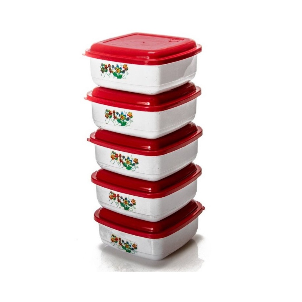 Conjunto 6 potes 270mL Plástico Vasilhas Com Tampa Cores Sortidas Vasilha Plástica Pote de Alimentos