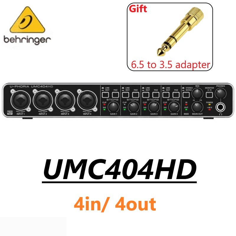 Behringer UMC404HD Audio Interface Sound Card Electric Guitar Live